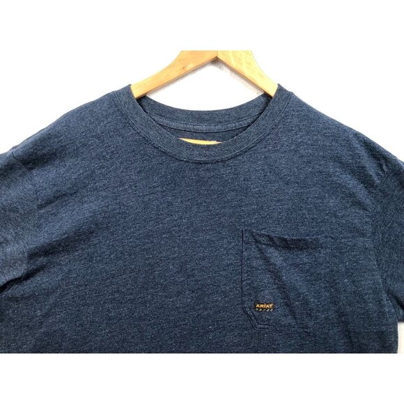 Ariat Rebar Cotton Strong American Grit Graphic T-Shirt Vertical Flag Men's XL - Picture 4 of 6